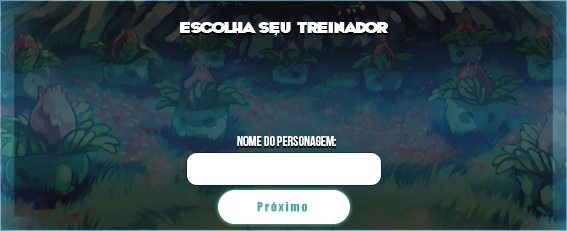 Tela de escolha do treinador